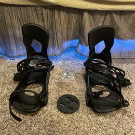 Chamonix Caden F-lee-38003 Snowboard Bindings Mens Sz L 9-12 Black