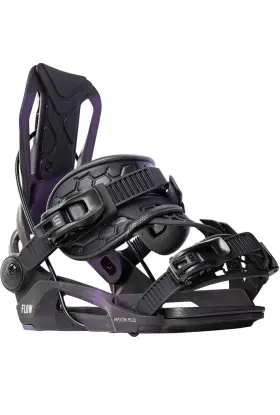 Flow 630463472064 Mayon-plus Hybrid Womens Rear Entry Snowboard Bindings Black Plum Small