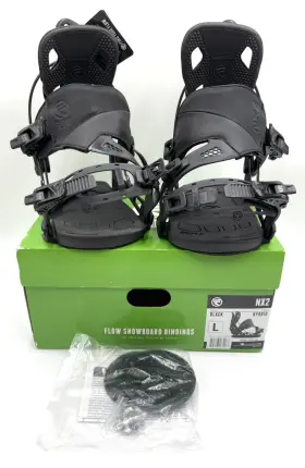 Flow 845493065187 Nx2 Hybrid Mens Rear Entry Snowboard Bindings Black Large