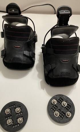 Flow Amp02 Amp 02 Blk Snowboard Bindings Snowboarding M Medium Plates Screws
