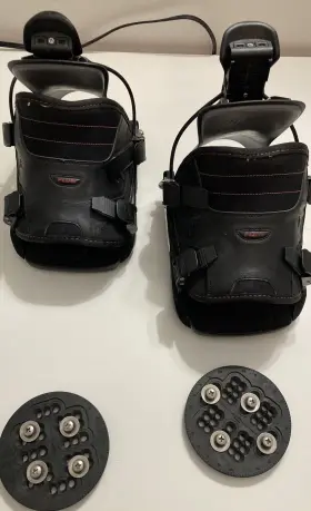 Amp02 Flow Amp 02 Blk Snowboard Bindings Snowboarding M Medium Plates Screws