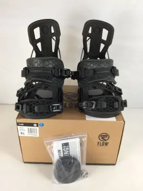 F.24.bnm.fuh.bk.5xl.1 Flow Open Box Fuse Hybrid Mens Rear Entry Snowboard Bindings Black X-large My