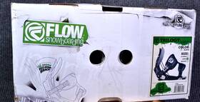 Flow Fi10mtrilblk4l Trilogy Snowboard Bindings Large Old Stock New All Parts Box Black Graphics