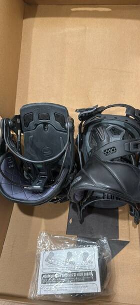 Flow Nx-gt2 Lightly Used Fuse Hybrid Snowboard Bindings In L/xl
