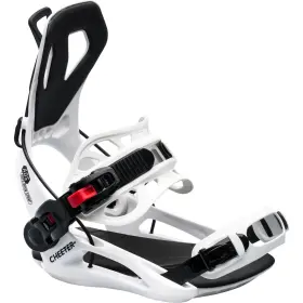 My25 Gnu 841049171562 Cheeter Mens Snowboard Bindings White Medium