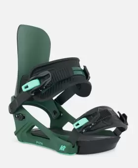 E189 K2 196222132695 New Path Women S Snowboard Bindings - Size Medium Deep Green