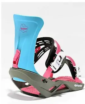 Kemper 697777229156 Freestyle Snow Board Bindings Medium Large M/l Carolina Blue/pink