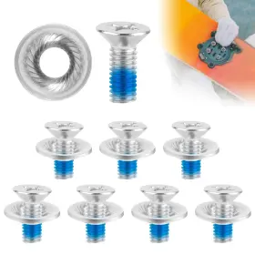 07394 Lasuroa 8pcs Snowboard Binding Screw Set And Ski Bindings Replacement