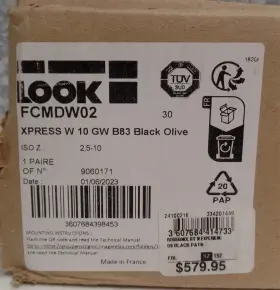 Fcmdw02 Look 607684398453 Ski Bindings Xpress W 10 Gw B83 Black Olive New