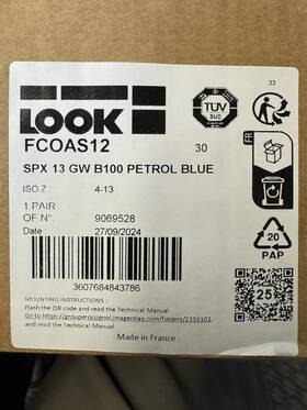 Look Fcoas12 Spx 13 Gw B100 Petrol Blue Ski Bindings 100mm Gripwalk 2024 Unisex