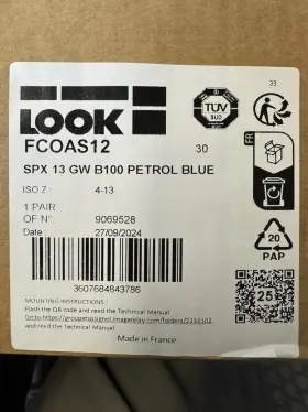 Fcoas12 Look Spx 13 Gw B100 Petrol Blue Ski Bindings 100mm Gripwalk 2024 Unisex