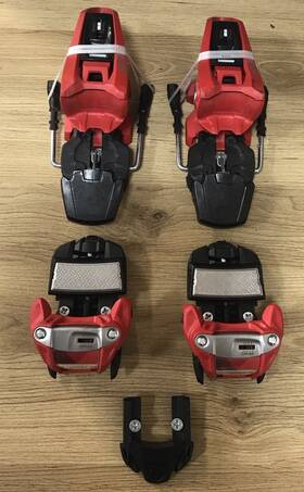 Marker 7424x1.mg Squire 11 Ski Bindings Red/black With 90mm Brake-read Description