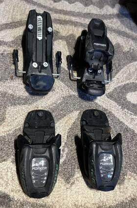 Marker 883295400263 7.0 Free Youth Ski Bindings - Used Read Parts Black
