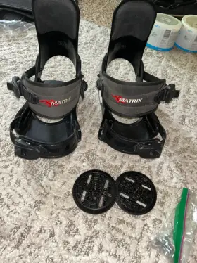 Matrix 638126689351 Unisex All-mountain Adjustable Snowboard Bindings L 7-13