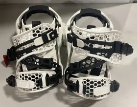 Nidecker 630463472170 Supermatic Og White Snowboard Bindings Large