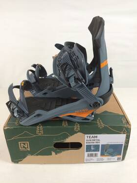 Nitro N836506-004l Open Box Team Mens Snowboard Bindings Gunmetal Large My24