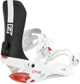 N836513-005m Nitro One Snowboard Bindings Mens Medium Us 7-10.5 Black White Red New 2025