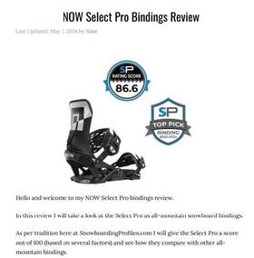 Now 640414091343 Select Pro Snowboard Bindings Black White