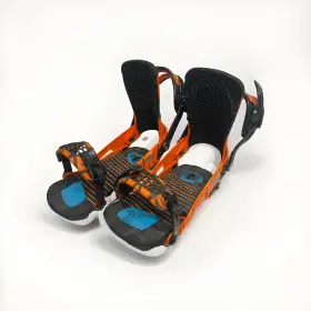 R11504498 Ride Rodeo Snowboard Bindings Orange Black Fine Preowned Condition