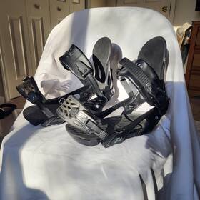 Ride Rs200410014 Lxh Snowboard Bindings Black M With Baseplate And Mounting Screws