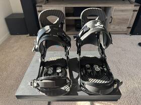 Ride T6061al Ls - Large Snowboard Bindings Black Metal Foot Base And Discs Screws
