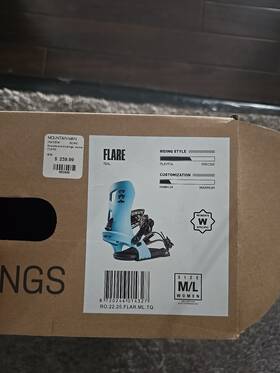 Rome Ro.22.25.flar.s.tq Flare Snowboard Bindings Womens Size Small Us 5 - 8.5 Teal New 2022