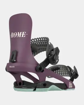 Ro.25.25.bras.s.vt Rome Brass Snowboard Bindings Small Womens Us 6.5 - 8.5 Plum New 2025