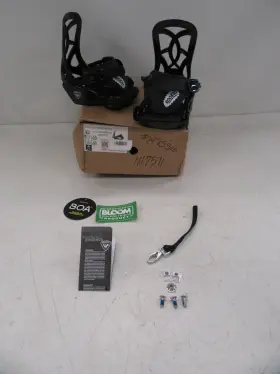 1117571 Rossignol Youth Rookie Snowboard Bindings Xs Black And White