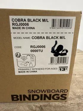 Rossignol 607683515028 Mens Cobra Snowboard Binding Black M/l