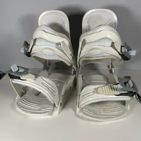 Hc2fifty Rossignol Hc 250 Snowboard Bindings Womens Size S/m 5-9 White Blue With Bases
