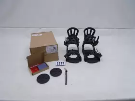 Rgi0017 Rossignol Mens Battle Snowboard Bindings Black / White Size M L