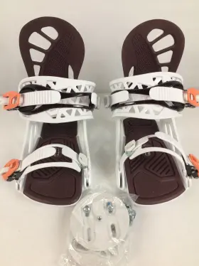 My26 Roxy 730553948527 Excellent Lola Womens Snowboard Bindings White Medium/large