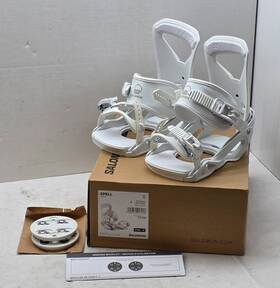 Salomon 195751017176 New Spell White Snowboard Bindings Small Womans Summer Sale