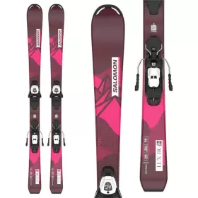 Kl9912424-l9912477 Salomon Qst Lux Jr M System Ski Pink / White 150cm With L6 Bindings