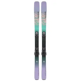 L47356500167 Salomon Stance 84 Womens All-mountain Skis Black/aruba Blue/patrician Purple
