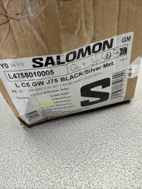 L4758010005 Salomon L C5 Gw J75 Black / Silver Gripwalk Ski Bindings