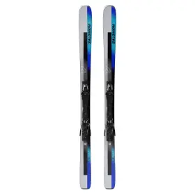 L47657400177 Salomon Stance 80 All-mountain Skis Silver Met./turquoise/race Blue 177cm With M