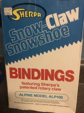 Alp100 Sherpa Snow -claw Snowshoe Bindings Alpine Model One Size New