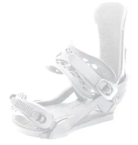 Skypath 791126018450 Rear Entry Snowboard Bindings White - Large Easy Step-in New