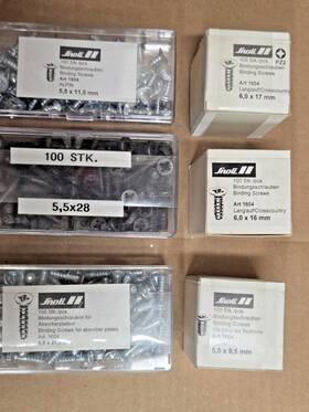 Snoli 1604-6.0x16-100 X-c Ski Binding Screws Pack Of 100 - 6 X 16mm Austria