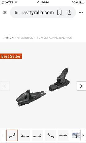 Tyrolia 114566.90 Protector Slr 11 Ski Bindings Xtra Protection For Acl-knees 90mm New