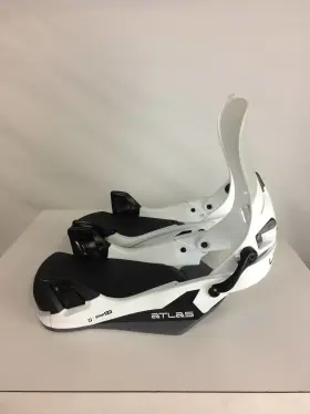 12000100-wht-l Union Excellent Atlas Step On Mens Snowboard Bindings White Large My26