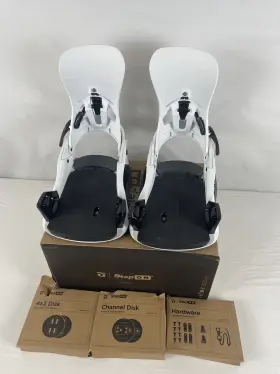 12000100-wht-m Union Excellent Atlas Step On Mens Snowboard Bindings White Medium My26