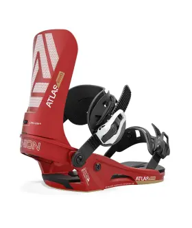 2400135 Union Atlas Pro Snowboard Bindings Mens Large Us 10.5-13 Metallic Red New 2025
