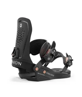 2410213 Union Trilogy Snowboard Bindings Womens Medium Us 6.5-8.5 Black New 2025