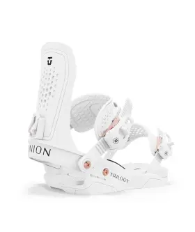 2410225 Union Trilogy Snowboard Bindings Womens Large Us 9-11 White New 2025