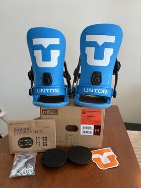 Union 321111-blu-m Strata Snowboard Bindings Blue - Medium