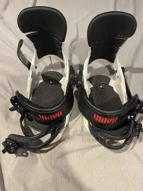 3231207-grn-m Union Mini Flite Snowboard Bindings White Size S/m