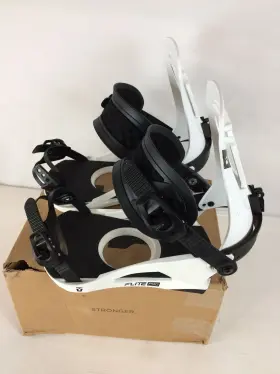 3231207-wht-l Union Very Good Flite Pro Mens Snowboard Bindings White Large My24