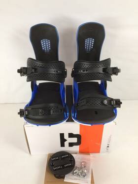 Union 3241104-mtb-l Open Box Force Mens Snowboard Bindings Metallic Blue Large My25
